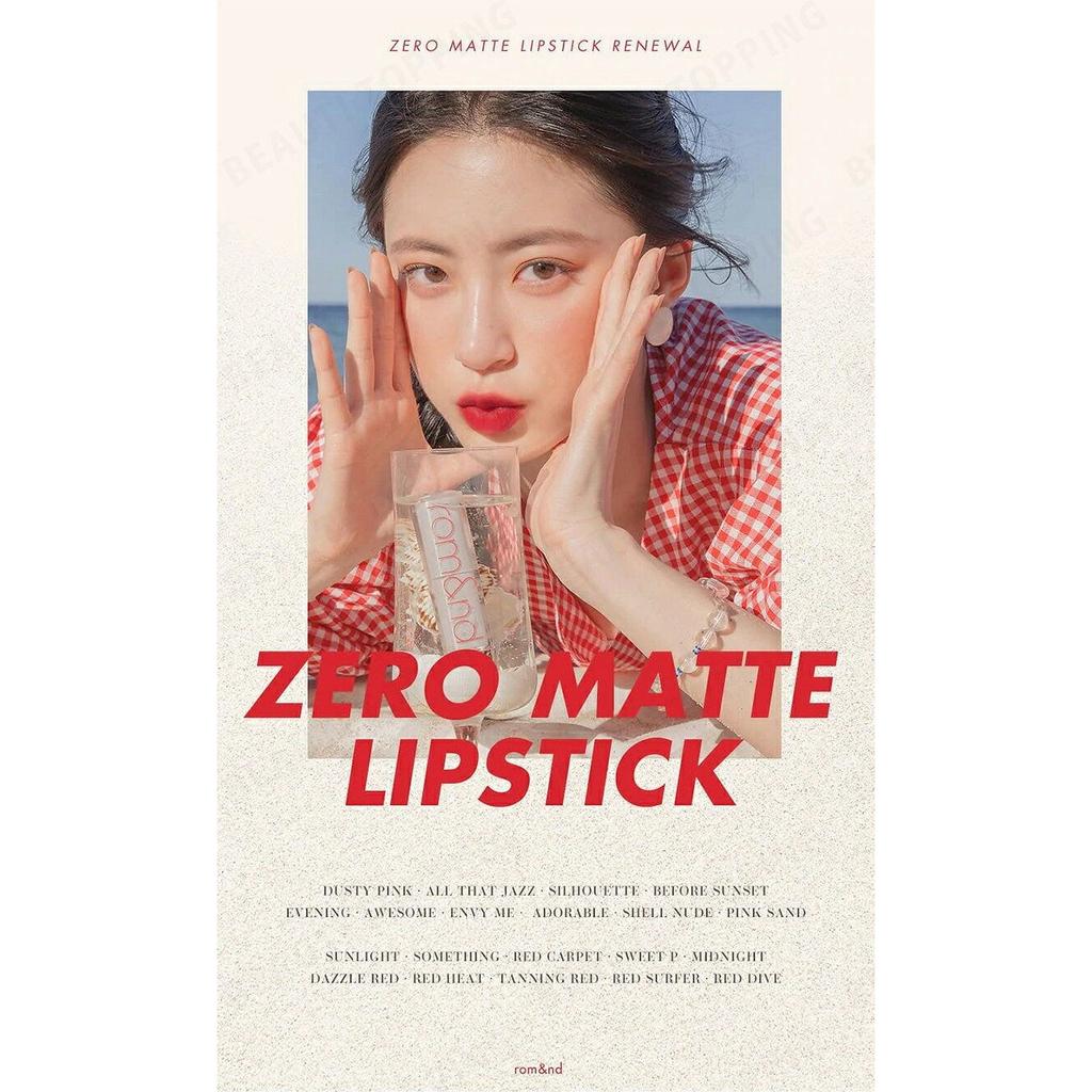 Romnd Zero Matte Lipstick Romand Lip Makeup Korean Cosmetics Korea Tint Cream Beauty Products Cute