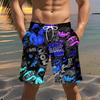 Fashionable Comfortable Plus Size Drawstring Loose Fun 3D Shorts Men Creative Colorful Summer Leisure Holiday Cool Daily Versatile Shorts