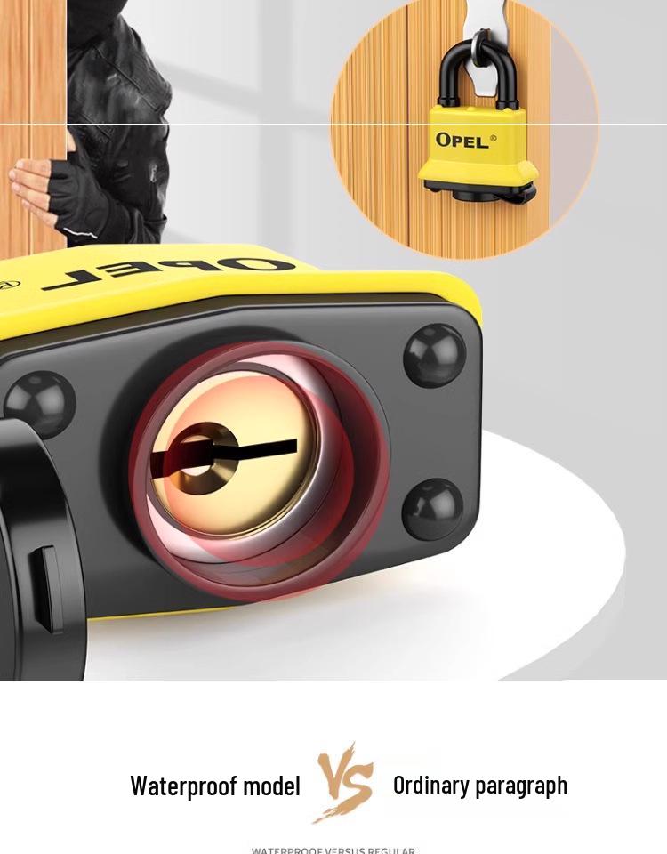 Univerzální vodotěsný protizlodějský visací zámek - Nerezový, odolný proti vypáčení, pro domácnost a bránu