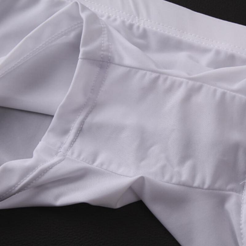 Men Sexy Seamless Underwear Ultra-Thin Transparent Boxer Mesh Panties Shorts