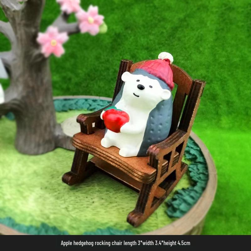 Handmade Cute Frog Rocking Chair Ornament - Healing Resin Craft for Desktop or Car Decor