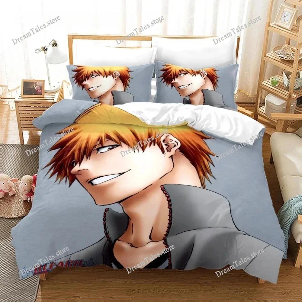 New Bleach Bedding Set Single Twin Full Queen King Size Bed Set Adult Kid Bedroom Duvet Cover Sets 3D Print Anime Bed Sheet Set