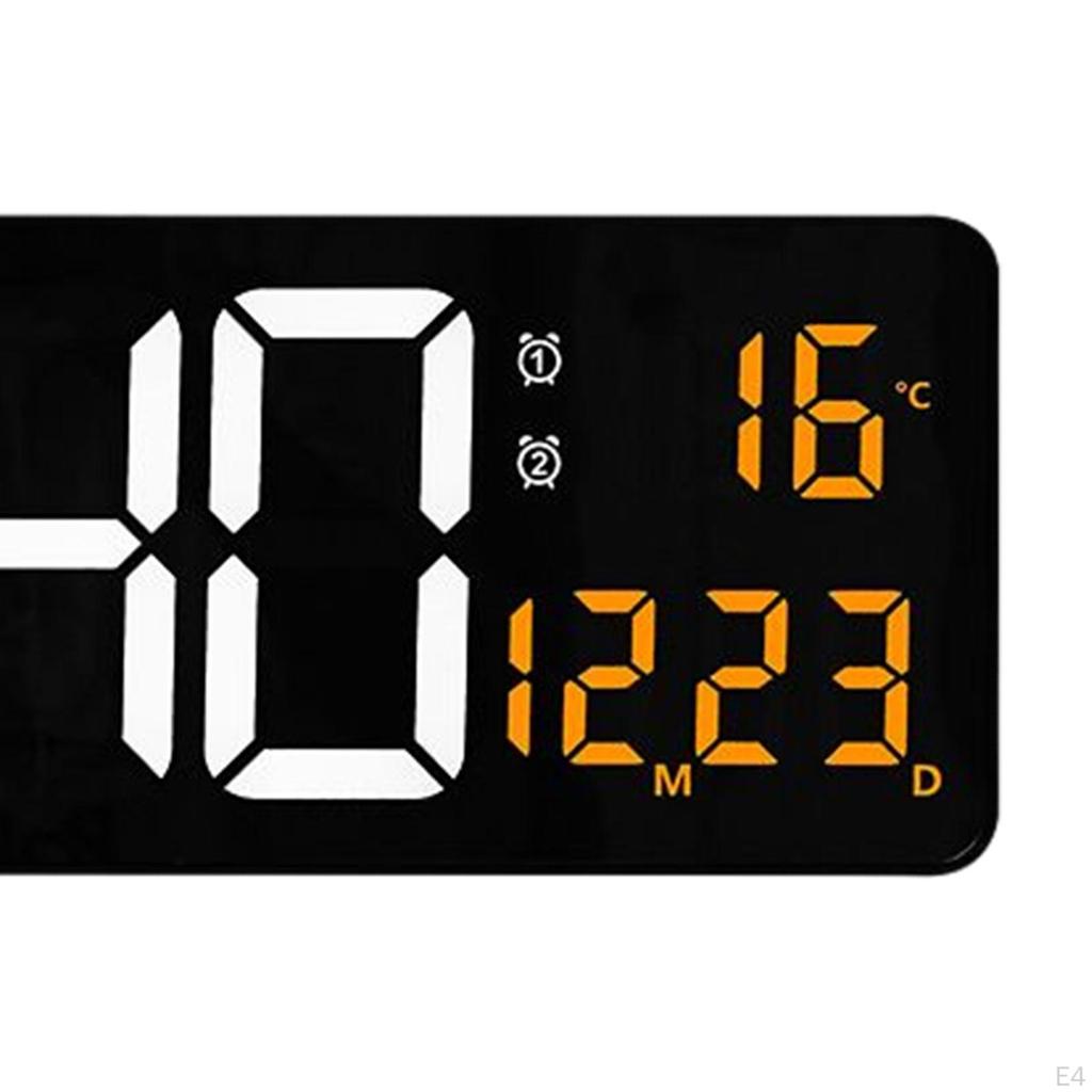 Digital Wall Clock, Alarm Clock Ten Level Brightness Adjustment Positive Function Hanging LED Clocks