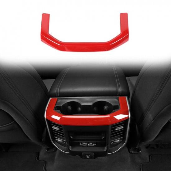 Rear Water Cup Holder Panel Decor Cover Trim For Dodge Ram 1500 18+ Accessories