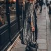 Damenmode, lässig, einfarbig, bedruckt, Herbst und Winter, langärmelig, Jacken und Mäntel