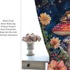 Fantasy Colorful Mushroom Frog Florals Blackout Curtains Vintage Rustic Watercolor Spring Garden Wildlife Frogs Printed Perforat