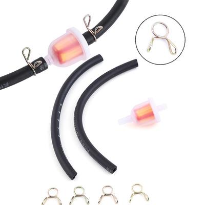 1 pz Kit filtro olio per motocicletta, filtro carburante benzina con clip per tubi