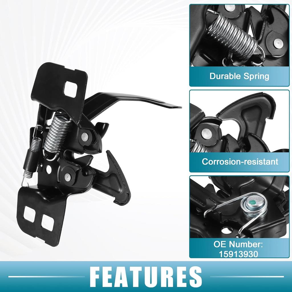 Car Hood Latch Lock Assembly No.15913930 Engine Hood Switch for Chevrolet Cobalt 2005-2010 for Pontiac G5 2007-2009 Metal