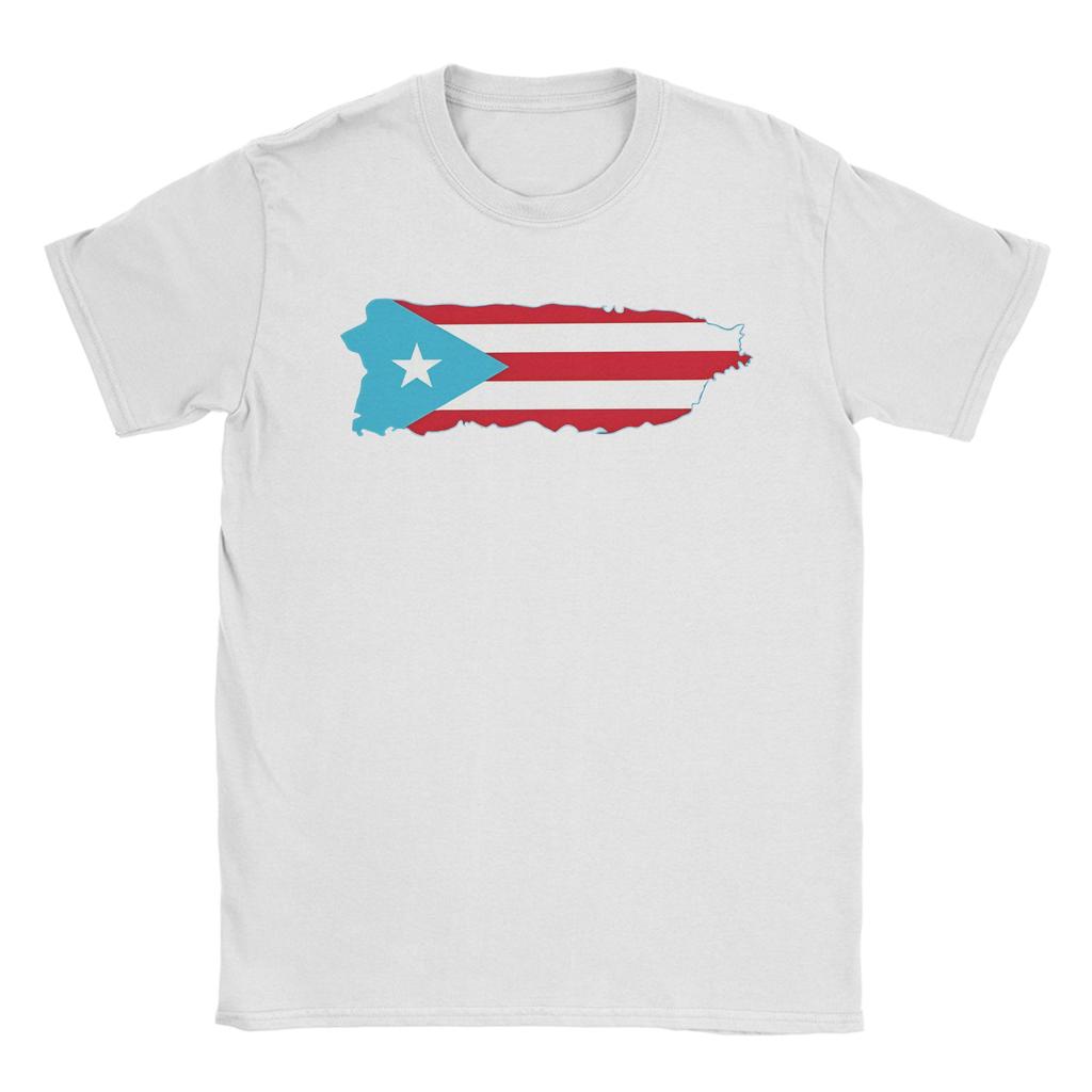 Unisexs TShirts Puerto Rico Map Funny Cotton Tees Short Sleeve  T Shirts Crew Neck Tops Adult