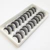 10Pairs False Eyelashes Thick Reusable Synthetic Fiber Naturals Cruelty-Free False Lashes for Daily Life