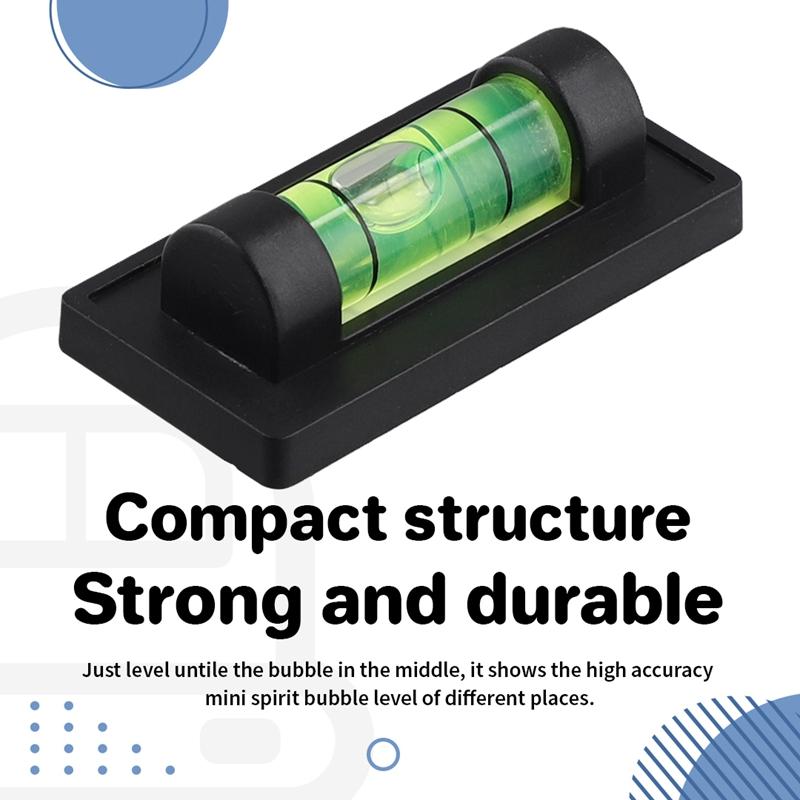 4 Stück Magnetische Wasserwaagen zum Nivellieren von Phonograph, Kamera, Stativ, Maschinen, Wasserwaagen-Messwerkzeuge (Magnetisch)