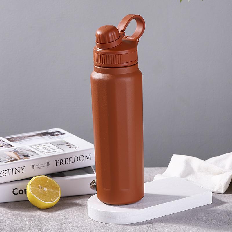 Men's and Women's Outdoor Portable Sports Leisure Large Capacity Simple Straw Cup Silicone Sling Cup