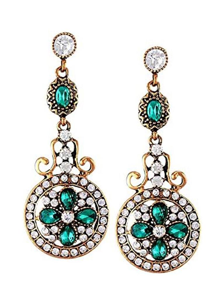 1920s Masquerade Pearl & Diamond Earrings - Gatsby Party, Bride, Wedding, Ball