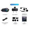 Motorcycle Helmet Bluetooth Headset with RGB Light Effect, Long Battery Life, FM Radio