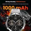 Reloj Inteligente Militar 1000MAH Súper Autonomía Llamada Bluetooth GPS Brújula Altímetro Barométrico 10ATM Impermeable Relojes Inteligentes Deportivos para Hombre