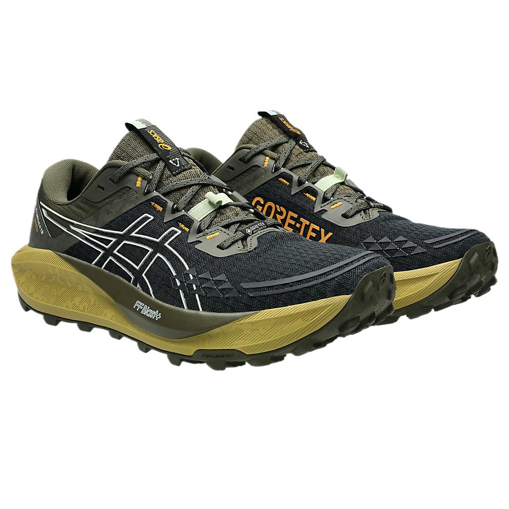 Asics Gel-Trabuco 13 Gtx Pohodlné Módní Jednoduché Všestranné Odolné Běžecké Boty s Nízkým Svrškem Pánské tenisky Černé 1011B978-003