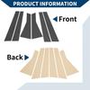 6 Pcs Door Pillar Window Trim for Jeep Cherokee 14-20 Carbon Fiber Pattern Black