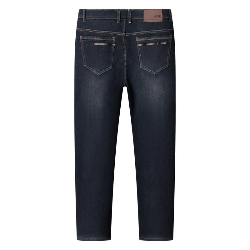 JEEP Men's Fleece-Lined Classic Straight-Leg Denim Jeans