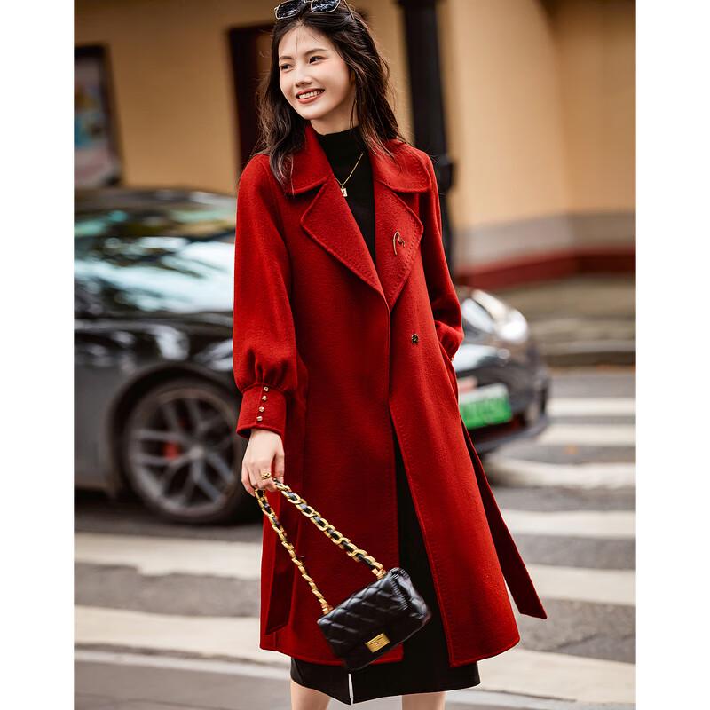 Sisui Nianhua Women's Elegant Mid-Length Wool Coat