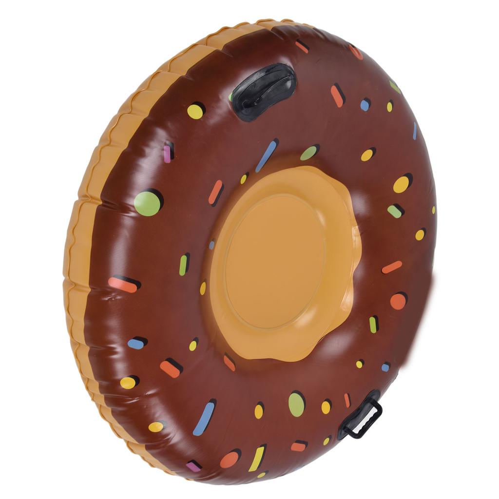Schneeschlauch für Erwachsene Modisch Exquisit PVC Aufblasbarer Schneeschlitten für Outdoor-Skifahren Aktivität Kaffee