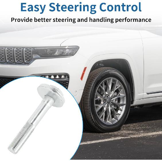 Camber Alignment Bolt No.33306770968 Rear Suspension Washer Bolt for BMW X5 2007-2018 Metal Silver Tone