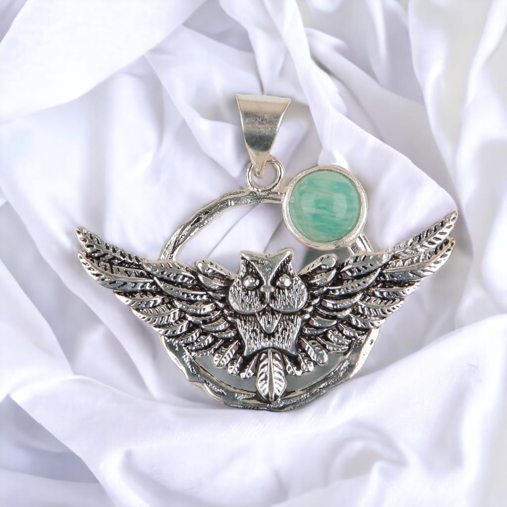 Natural Gemstone 925 Solid Silver Designer Jewelry Pendant 1.48" Christmas Gift CP-17