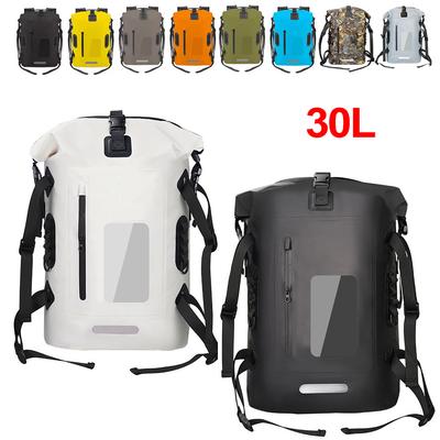 30L Su Geçirmez Kuru Çanta Sırt Çantası Akıntı Yüzme Büyük Nehir Yürüyüş Omuz Dalış Rafting Kano Kayak PVC Kamp Çantası Paketi