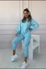 2025 Autumn/Winter Women's Solid Color Loose Sweatshirt and Casual Long Pants Two-Piece Set