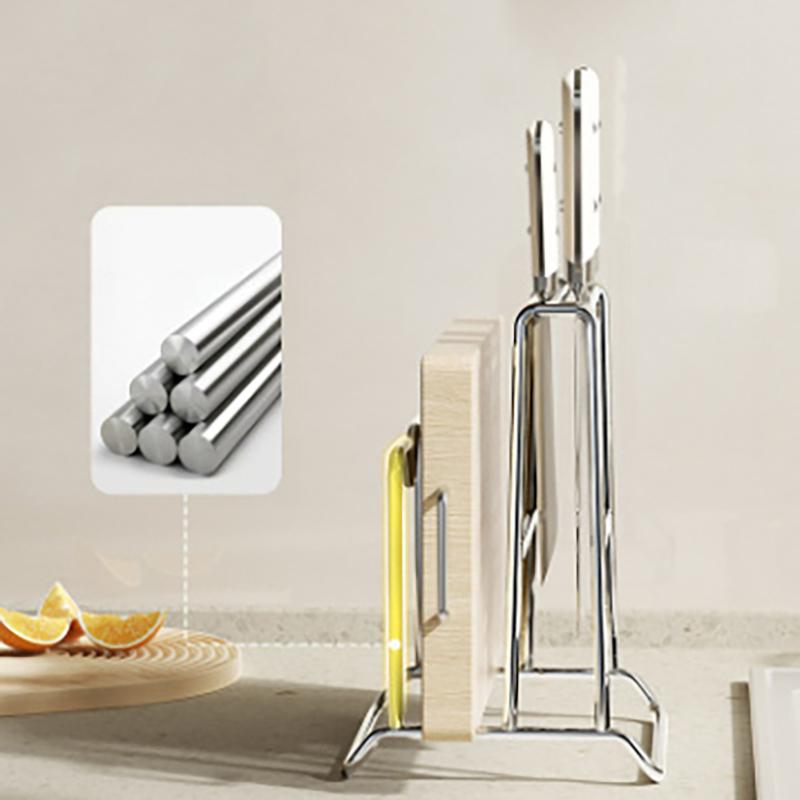 

Органайзер для тарелок Подставка из нержавеющей стали Держатель для крышек кастрюль Подставка для хранения разделочных досок Современный Сверхпрочный Многофункциональный Для кухни