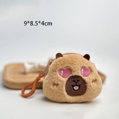 New Creative Capybara Anime Plush Coin Purse Kawaii Fashion Mini Coin Purse Cartoon Funny Bags Pendant