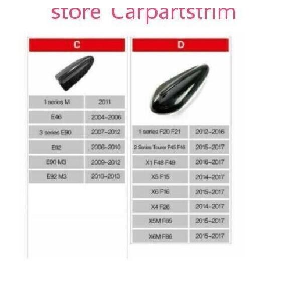 For BMW 17-21 G20 G22 G30 3 4 5 Serles Carbon Fiber Shark Fin Antenna Cover Cap