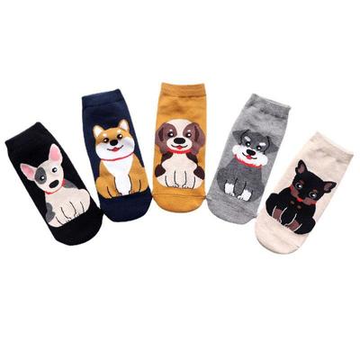 10 Pairs Dog Cartoon Women Socks Kawaii Cotton Short Socks Cute Low Cut Ankle Socks For Girl