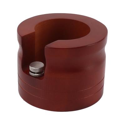 Coffee Portafilter Holder Stand Wooden Round Coffee Bottomless Portafilter Tamping Station for Home