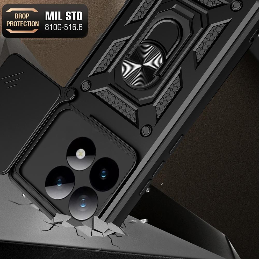 Armor Funda for Xiaomi 15T Case for Xiaomi Mi 15T Pro Cover Slide Camera Ring Holder Kickstand Shockproof Phone Capa