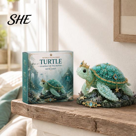 Kit di Creazione di Animali Marini con Perline Sott'acqua, Mitico Oceano Fai da Te per Principianti, Creazione di Animali 3D con Perline con Istruzioni, Perline e Modello con Design Unici del Mare