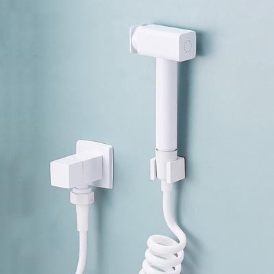 White Bathroom Bidet Sprayer Handheld Toilet Bidet Faucet Brass Hand Bidet Spraye Set Toilet Self Cleaning Shower Head