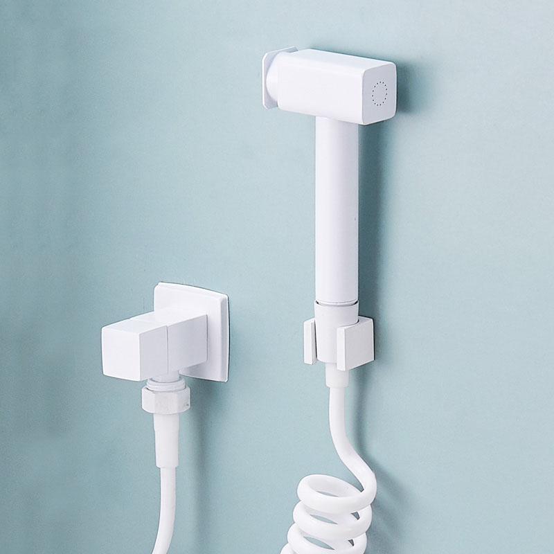 

Белый ручной биде-спрей для ванной комнаты, латунный ручной биде-спрей, набор, самоочищающаяся душевая головка для унитаза