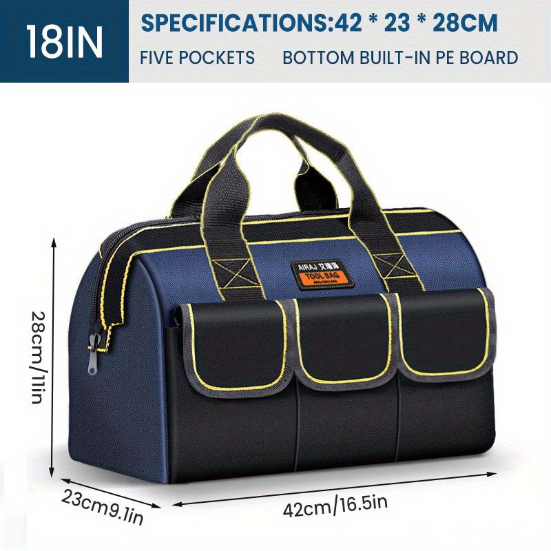 

18 Inch Multifunctional Tool Bags 1680D Oxford Cloth Electrician Bags Waterproof and Wear-Resistant High Capacity Storage Bags