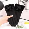Soft Thickened Suede Gloves Plush Windproof Finger Mittens For Gift Women Anti-cold Gloves  Skiing