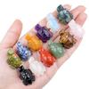 Micro Landscape Turtle Ornament Hand-Carved Natural Stone Figurines Symbolizing Longevity Good Luck Statue for Fish Tank