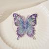 Iron On Patches Cute Waterproof Flower Butterfly Embroidery Heat Transfer Applique for Outdoor Bag Camping Gear Decoration