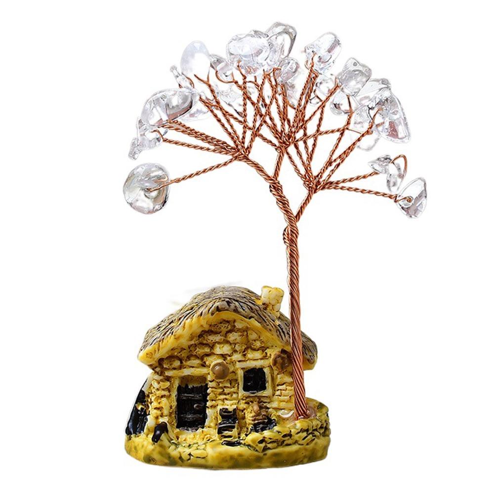 Creative Natural Crystal Tree Copper Wire Crystal Decorative Trees Fortune Tree Figurine  Desktop