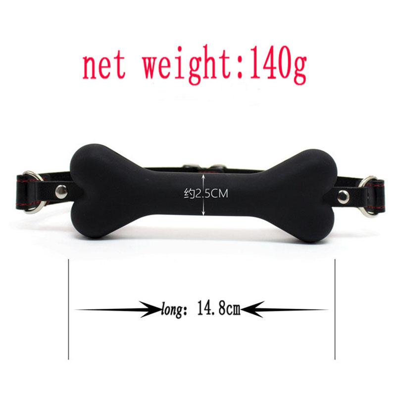 Soft Harness Mouth Silicone Dog Bone Ball Gag Open Mouth Gag  Bondage Slave Gag Sex Products Sm  Sex Toys for Women