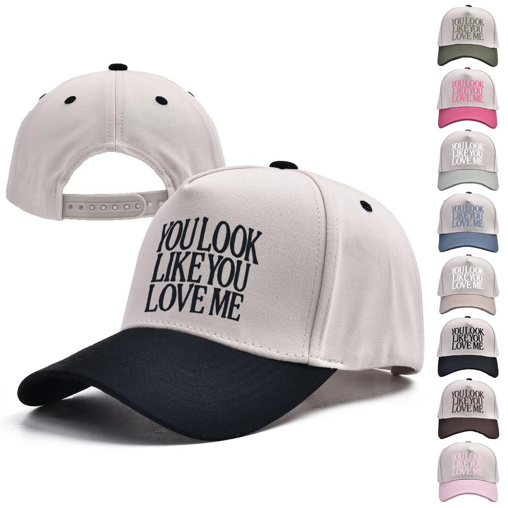 Women Men Adult Washed Printed Baseball Cap Washed Cotton Daddy Hat