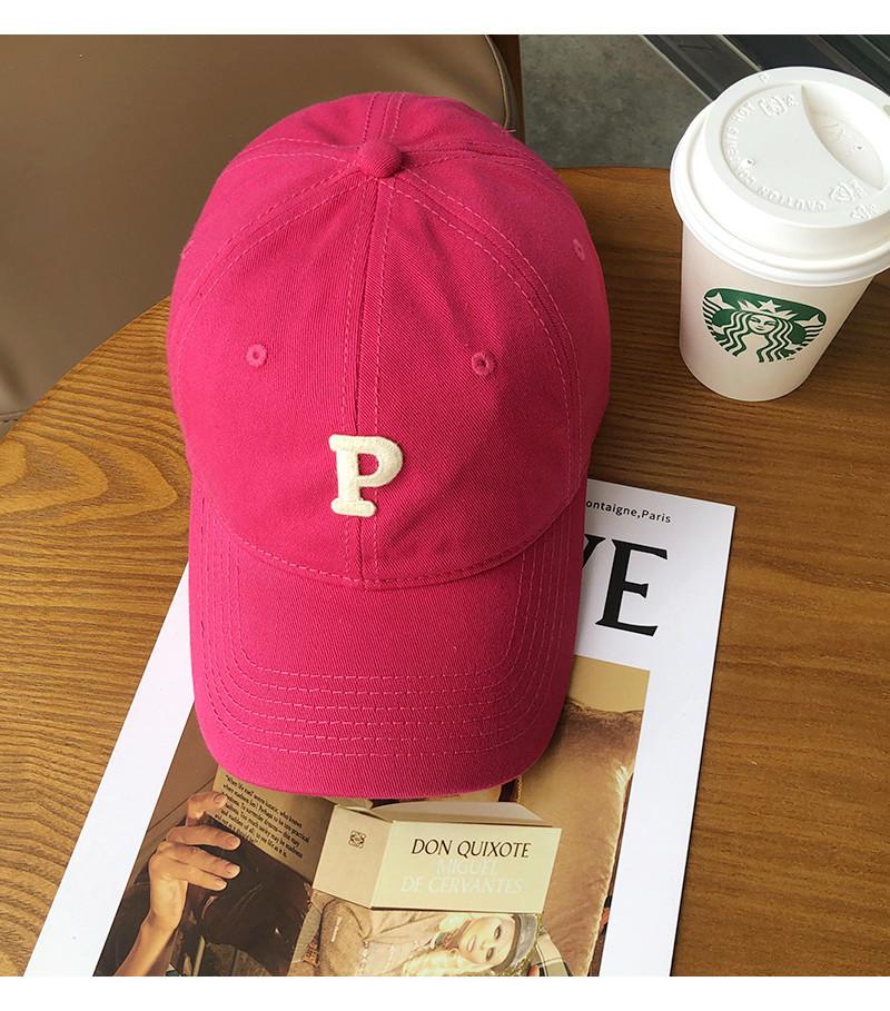 Korean Style Letter Baseball Cap Women Big Head Circumference Cap Simple Soft Top Sun Hat Men