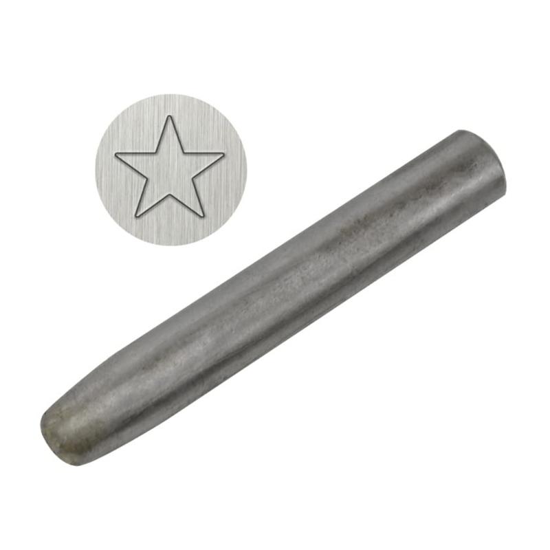 6pcs Versatile Star Shaped Metal Stamp Set Carbon Steel Punch Tools for Hobbyists Leather and Wood Embossing Supplies
