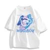 100% Cotton Summer T-shirt Trend Thin Color Breathable Casual Gothic Punk Style Harajuku Streetwear Oversize Gym Clothing