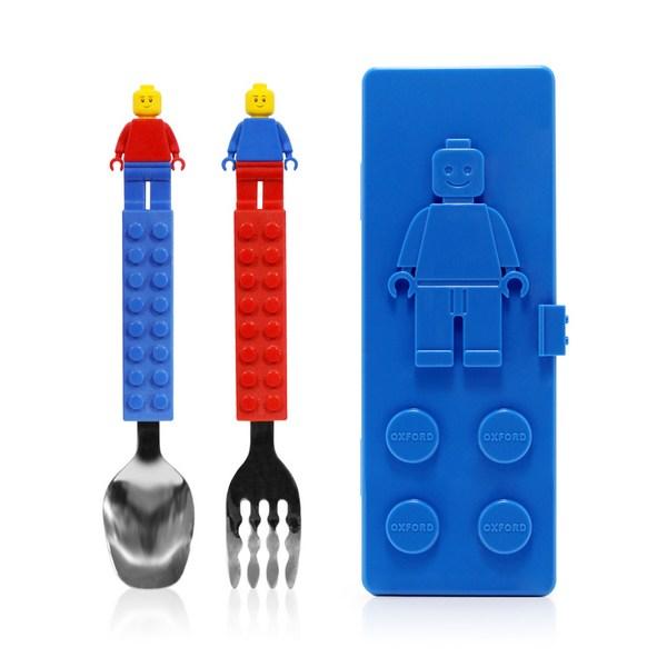 Oxford Block Spoon and Fork Case Set, Blue, 1 Set
