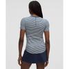 Lululemon Hold Tight Short Sleeve Shirt Minute Stripe White Club Blue