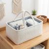 Cloth Compartment Storage Basket Solid Color Snack Storage Box Multi-functional Mommy Bag  Toys